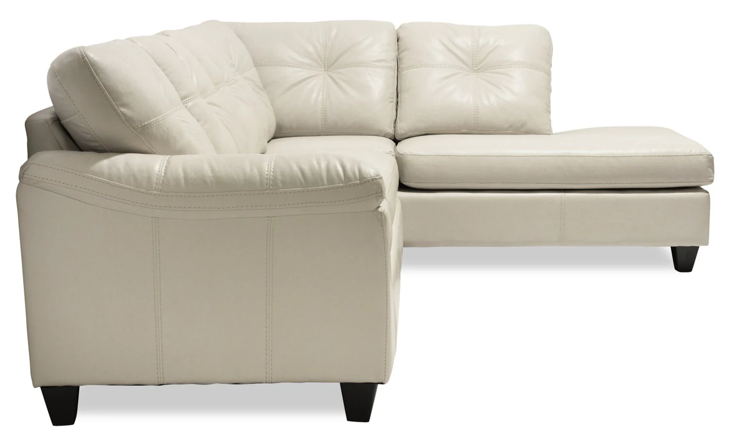 Irene 2-Piece Leath-Aire Right-Facing Sectional - Beige - Image 3