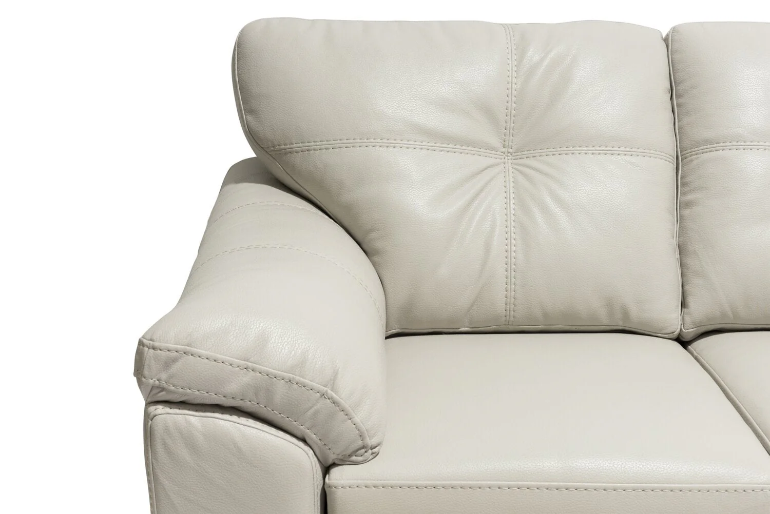 Irene 2-Piece Leath-Aire Right-Facing Sectional - Beige - Image 4