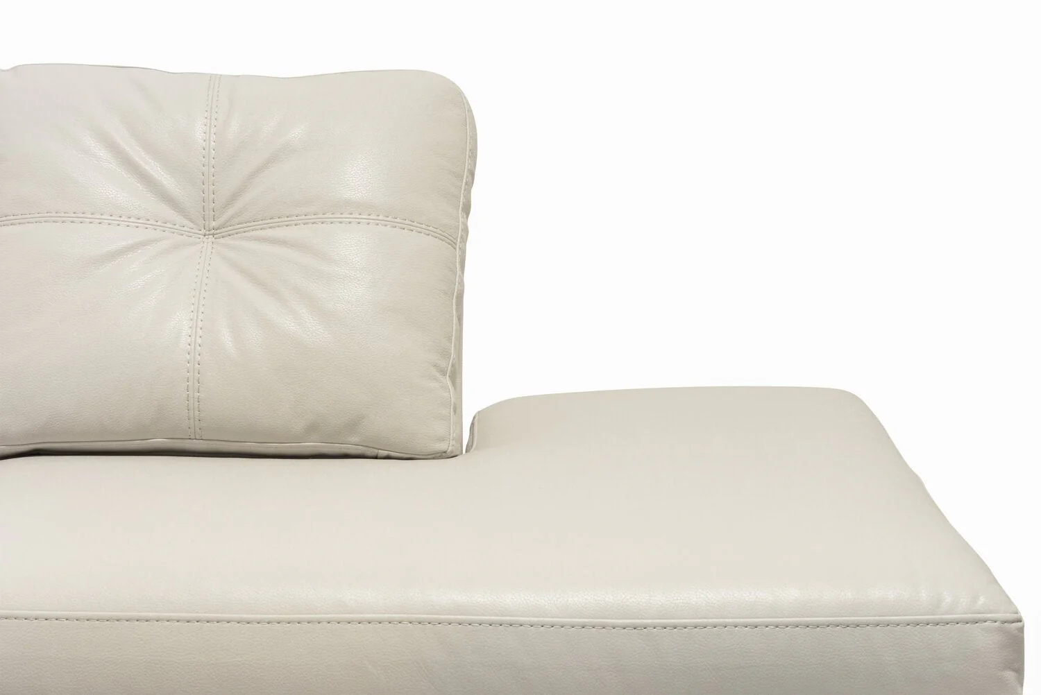 Irene 2-Piece Leath-Aire Right-Facing Sectional - Beige - Image 5
