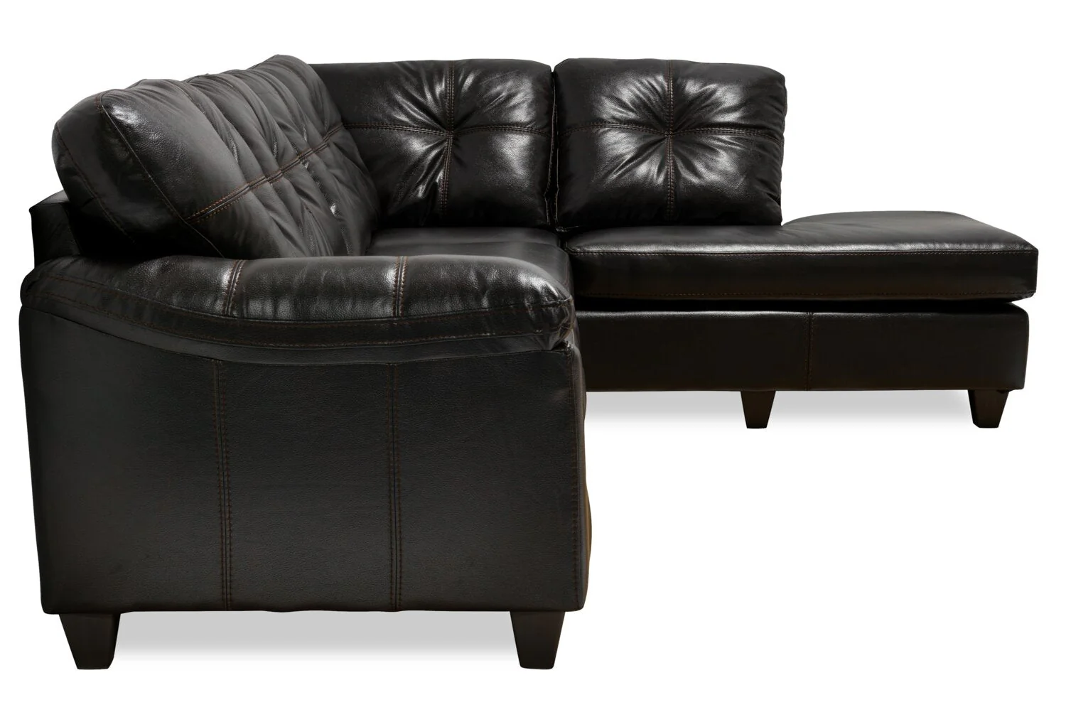 Irene 2-Piece Leath-Aire Right-Facing Sectional - Blackberry - Image 3