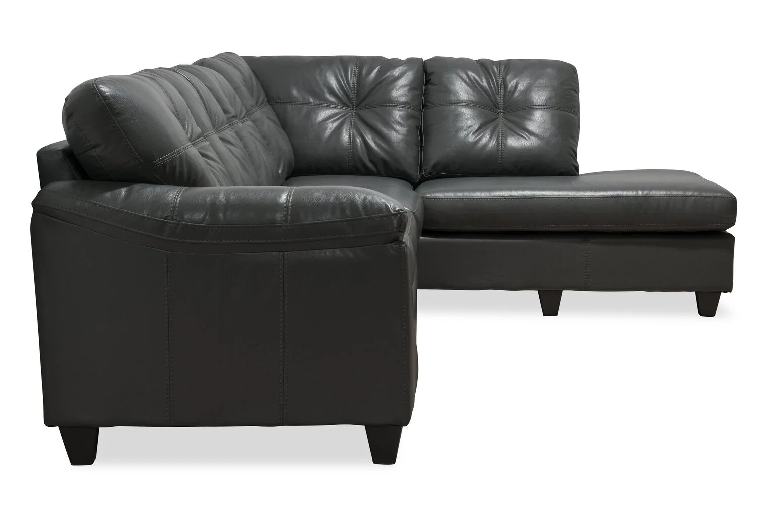 Irene 2-Piece Leath-Aire Right-Facing Sectional - Grey - Image 3