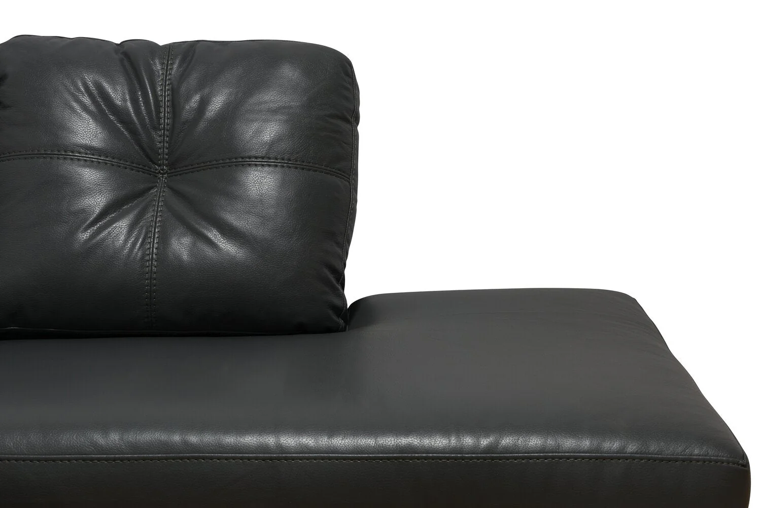 Irene 2-Piece Leath-Aire Right-Facing Sectional - Grey - Image 5