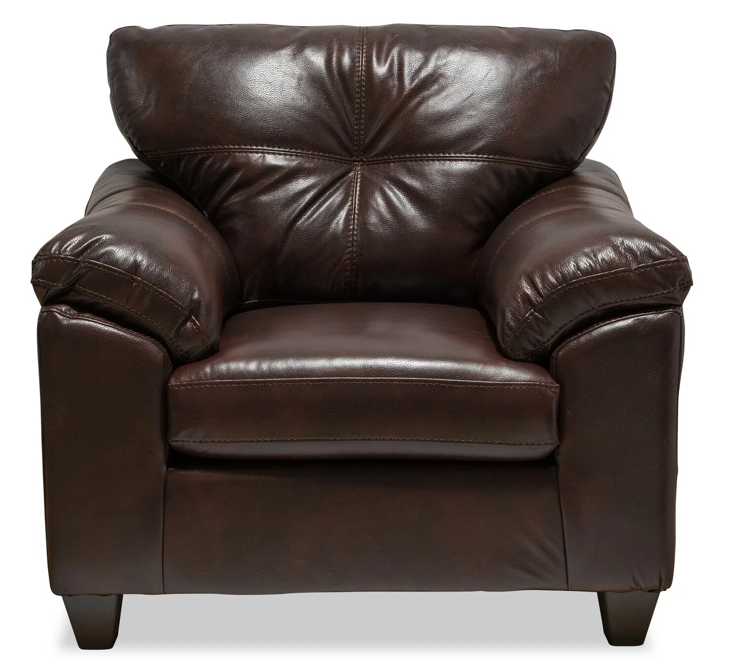 Irene Leath-Aire Chair - Brown - Image 2