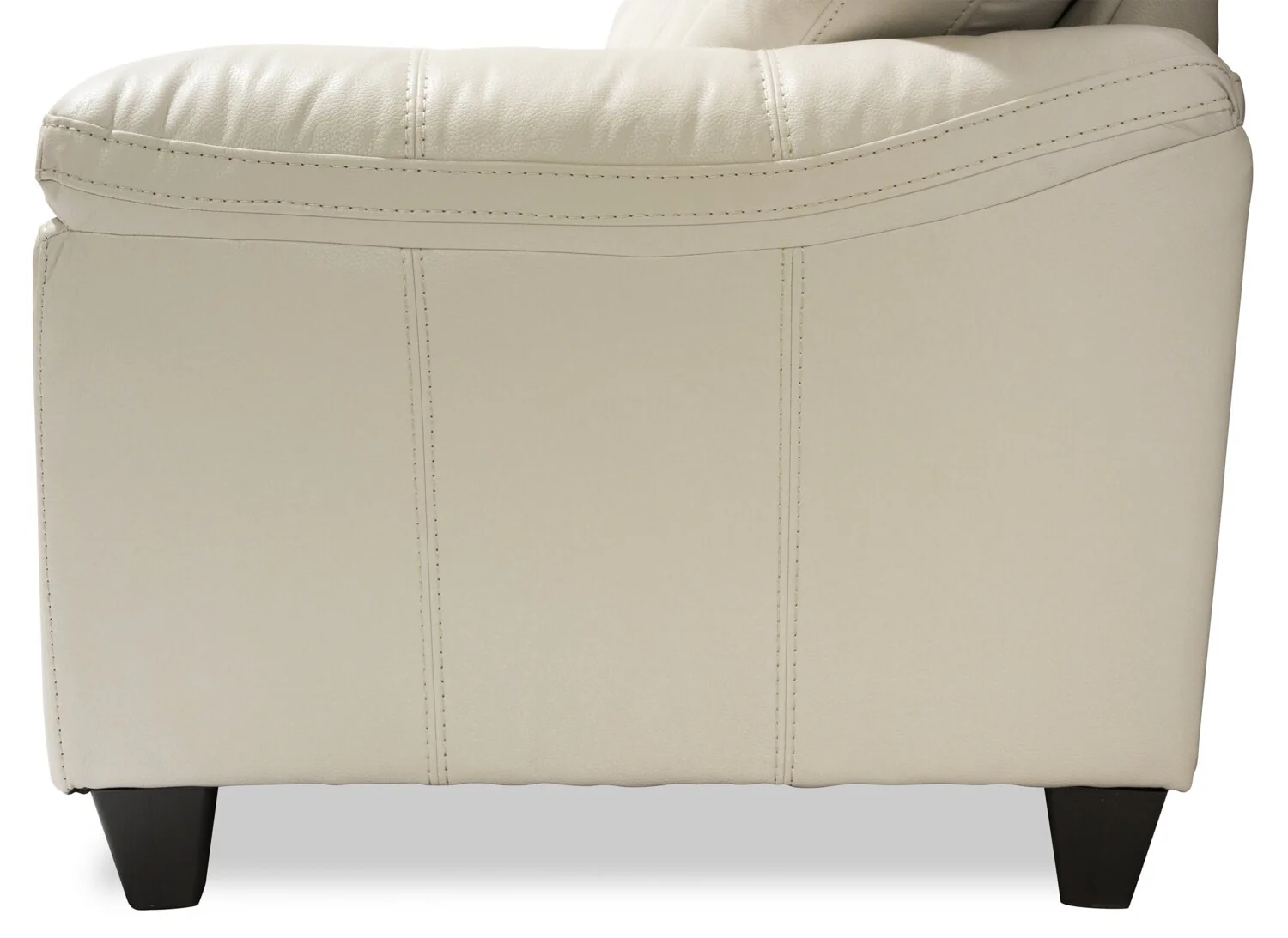 Irene Leath-Aire Loveseat - Beige - Image 4