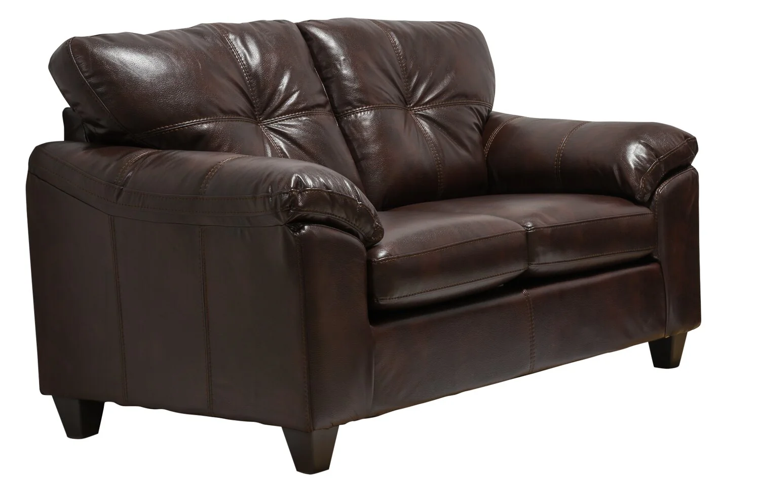 Irene Leath-Aire Loveseat - Brown - Image 2