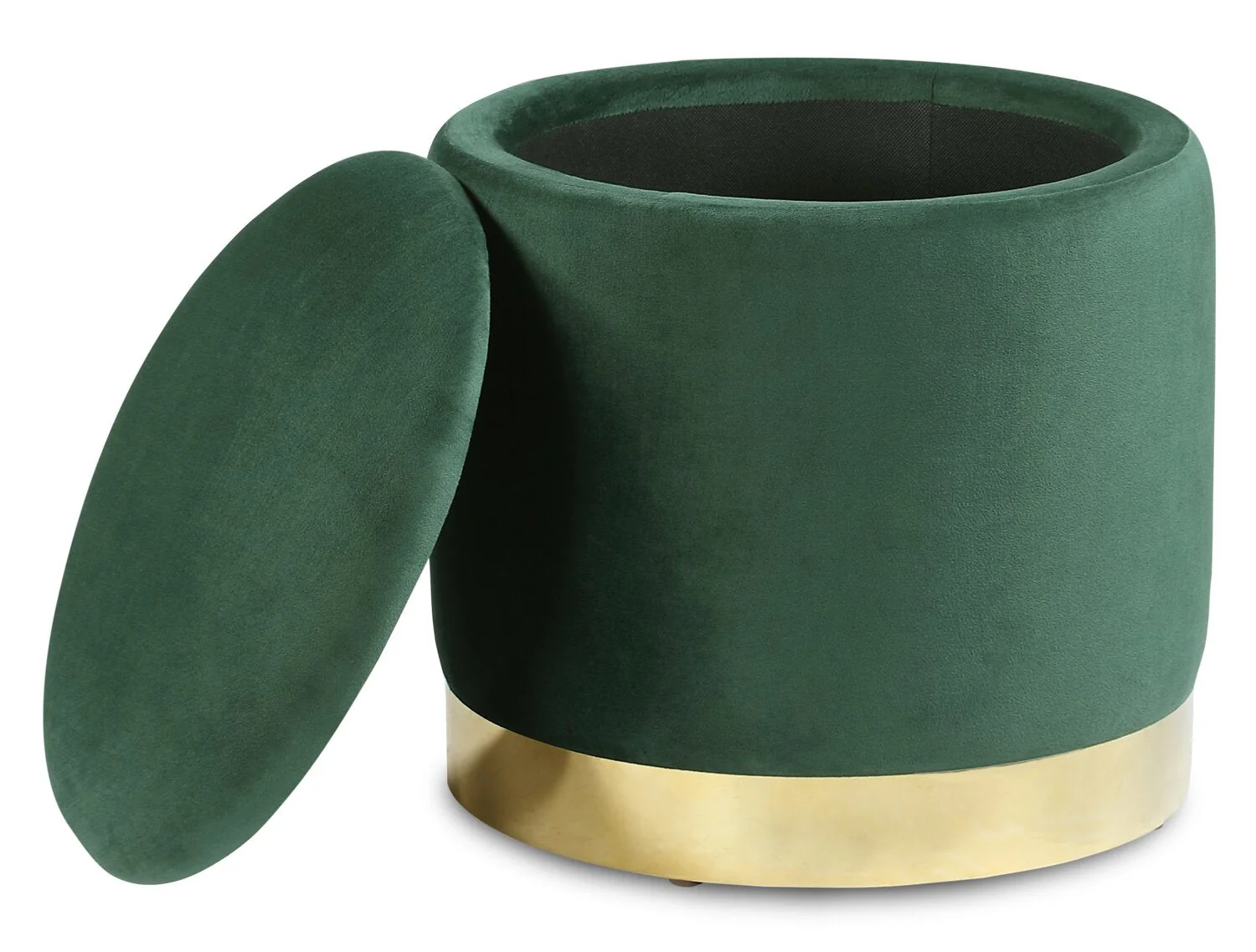 Jahn Velvet Storage Ottoman - Green - Image 2