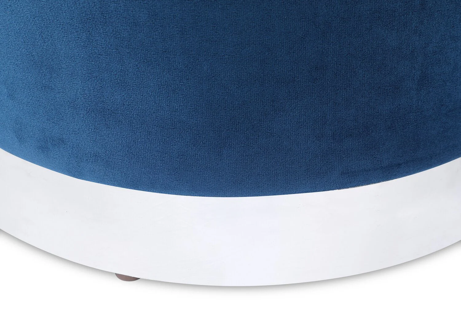 Jahn Velvet Storage Ottoman - Navy - Image 3