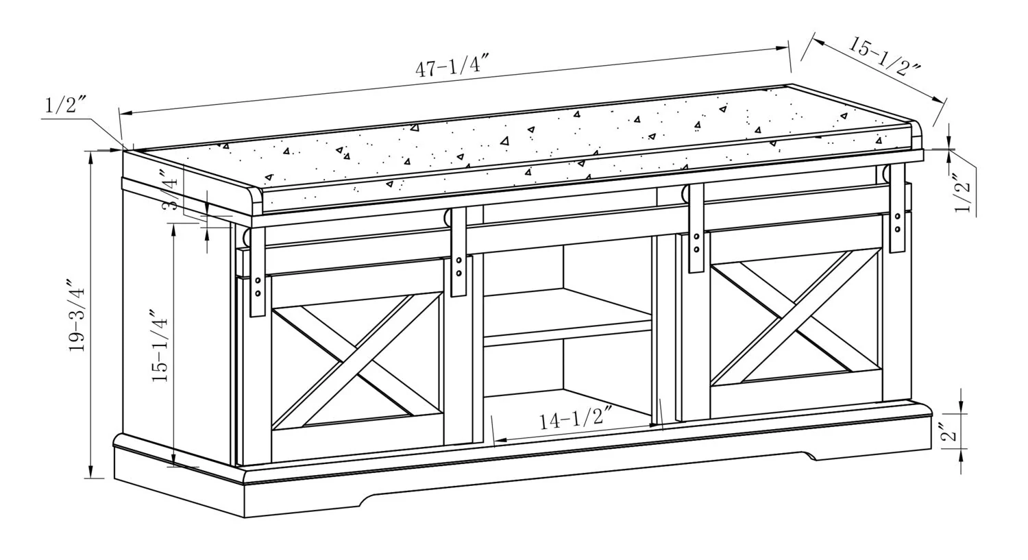 Jake Bench with Shoe Storage - Image 11
