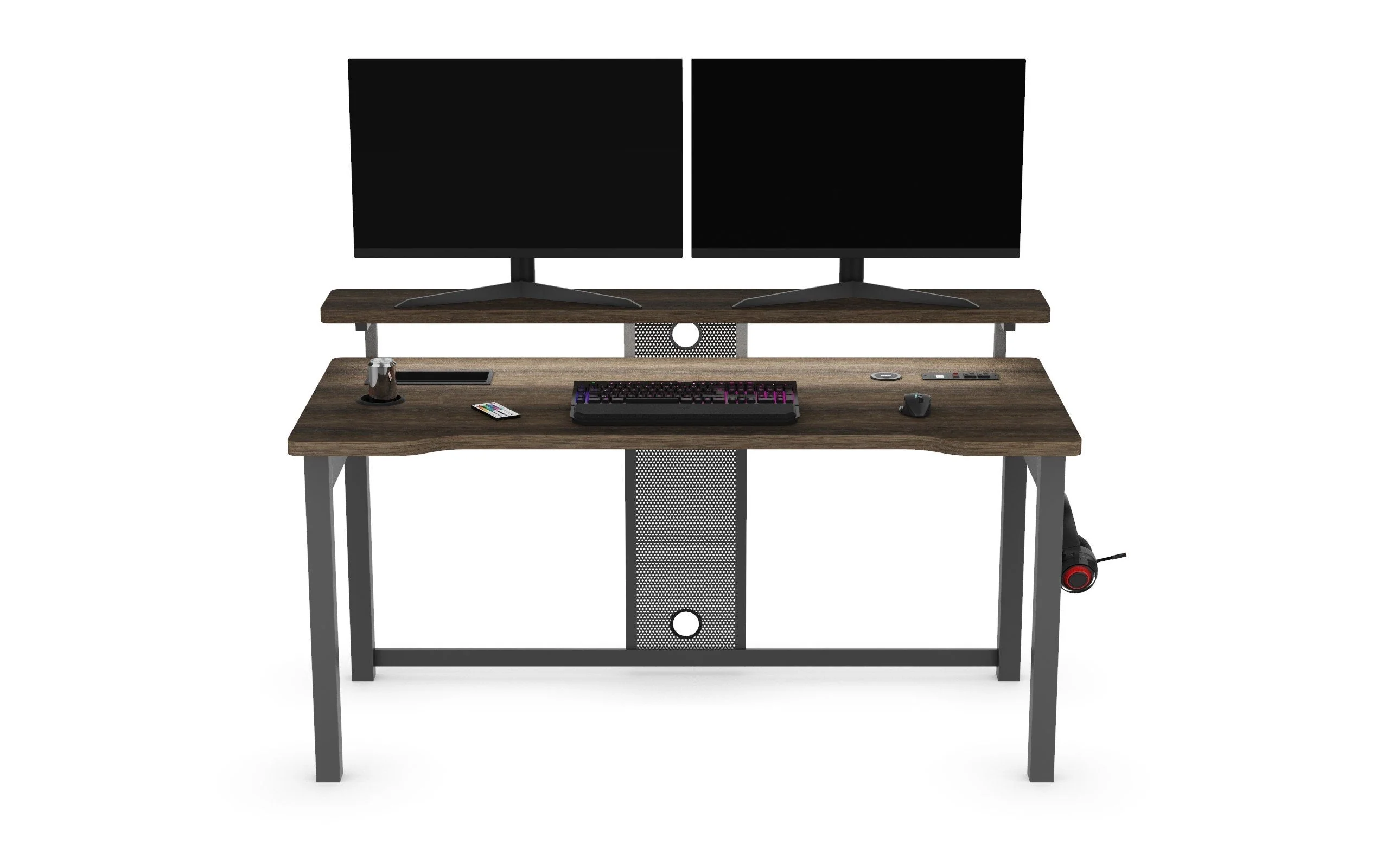 Jatemo Office Desk - Rustic Brown - Image 3
