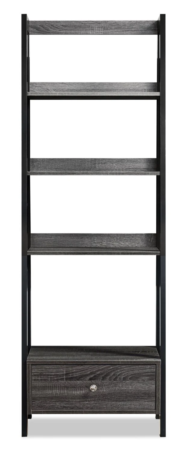 Jevett Ladder-Style Bookcase - Grey - Image 2