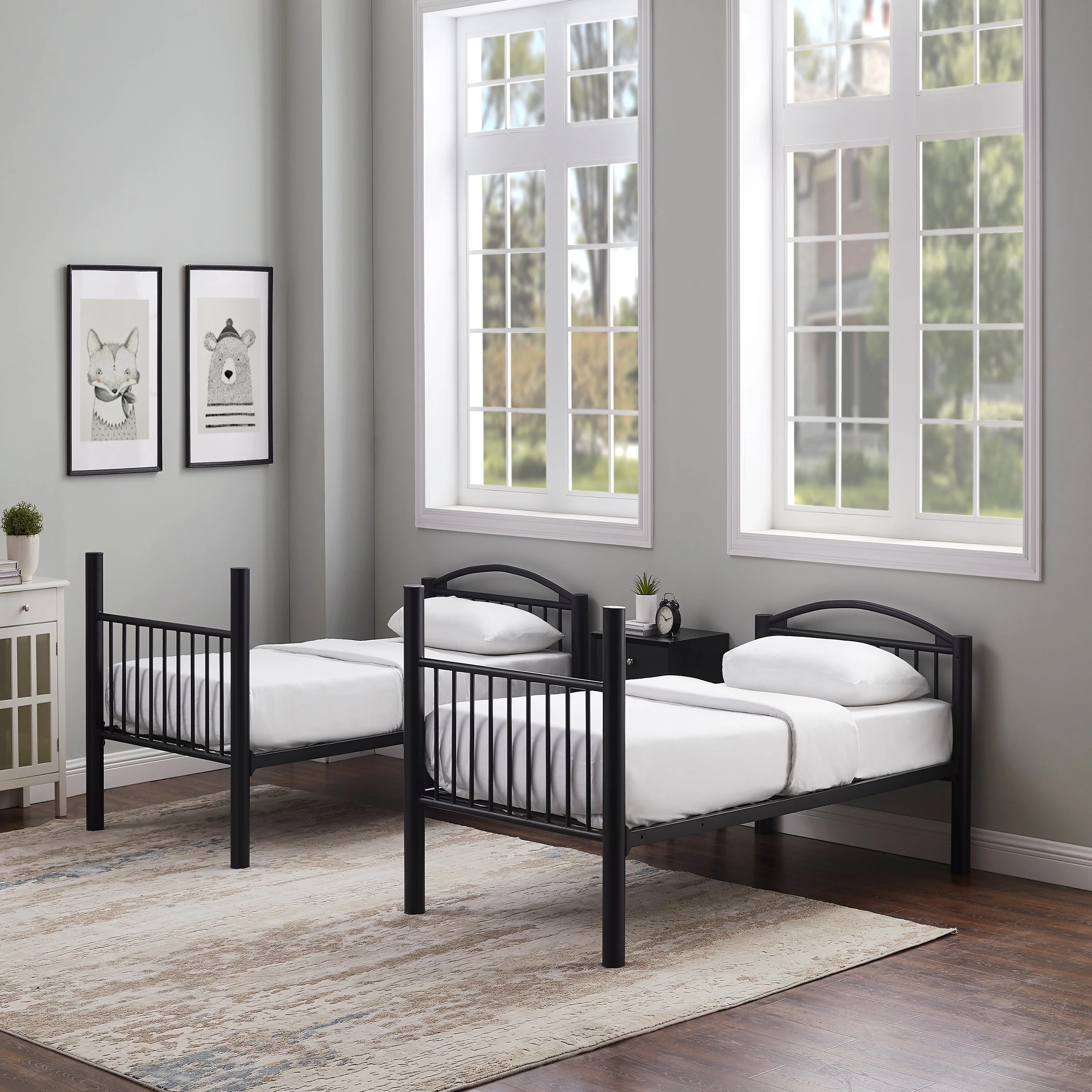 Joto Twin Bunk Bed - Black Matte - Image 4