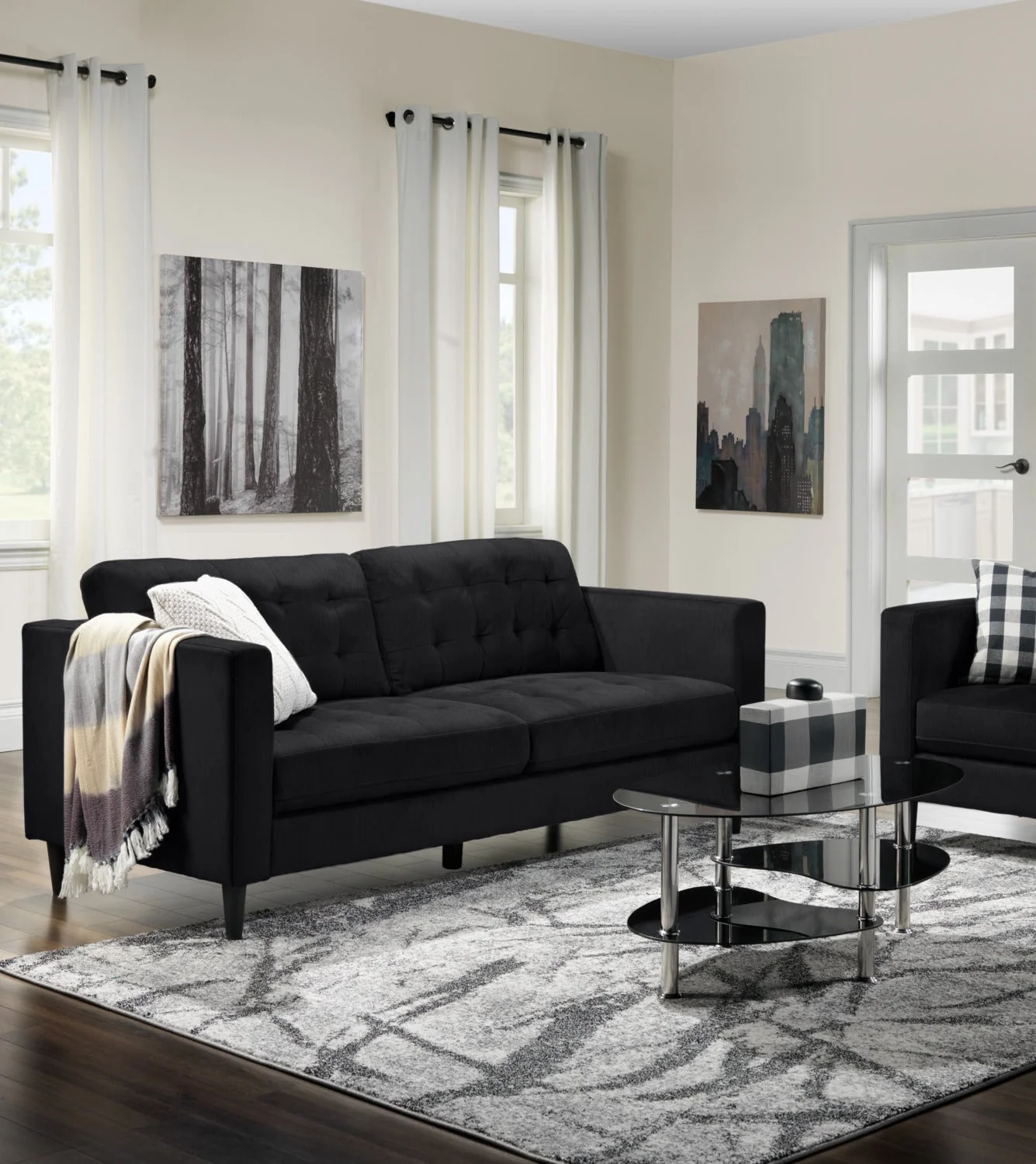 Julianstown Sofa and Chair Set - Charcoal - Image 8