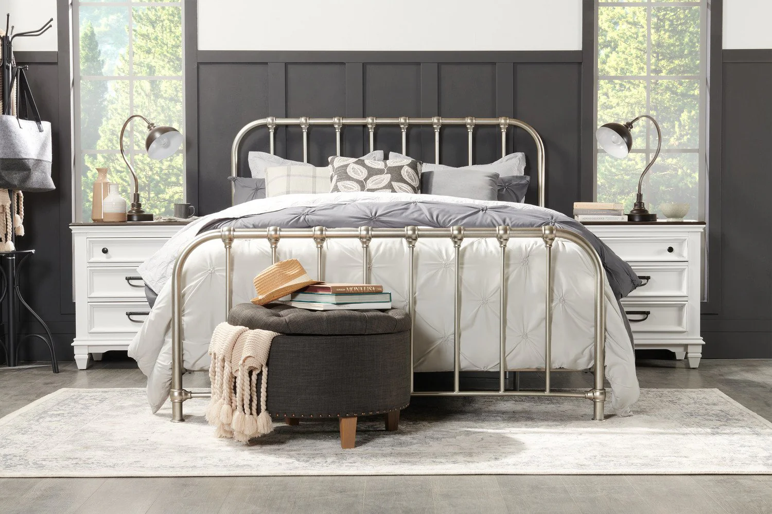 Kai Dark Grey 3-Piece Full/Queen Comforter Set - Image 8