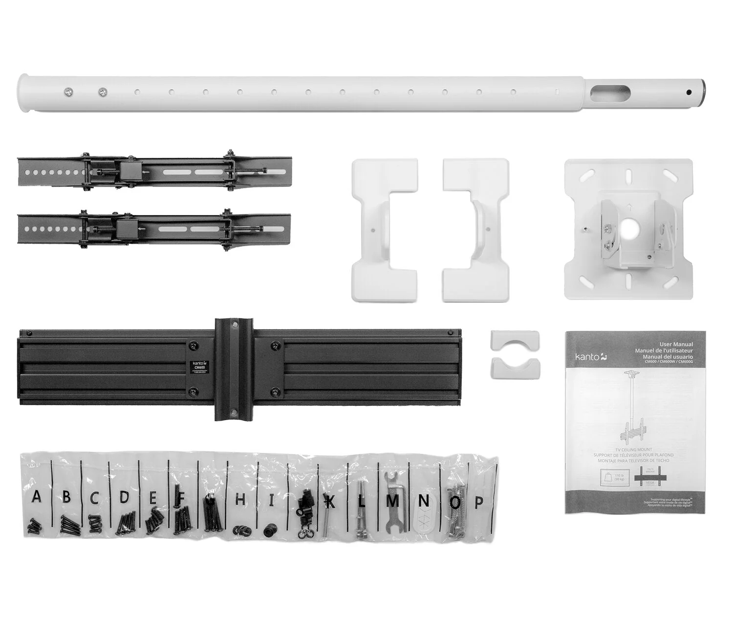 Kanto CM600 Full Motion TV Ceiling Mount for 30" - 70" TVs - CM600W - Image 8