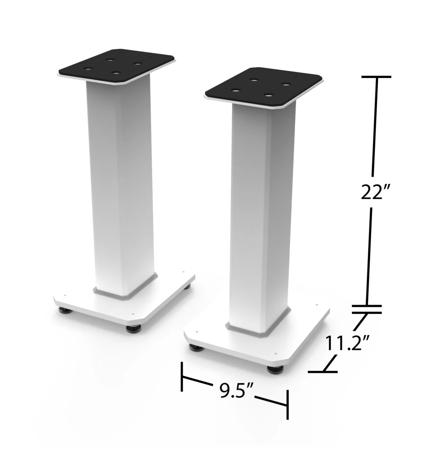 Kanto Living 22" SX Fillable Speaker Floor Stands - SX22W - Image 10