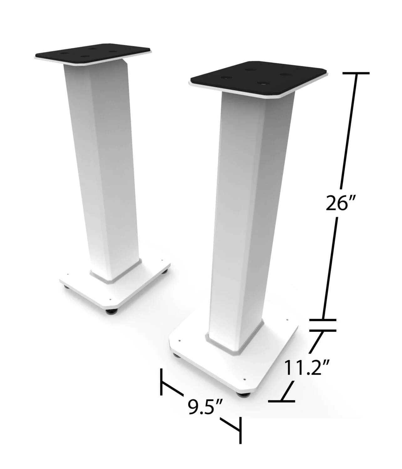 Kanto Living 26" SX Fillable Speaker Floor Stands - SX26W - Image 11