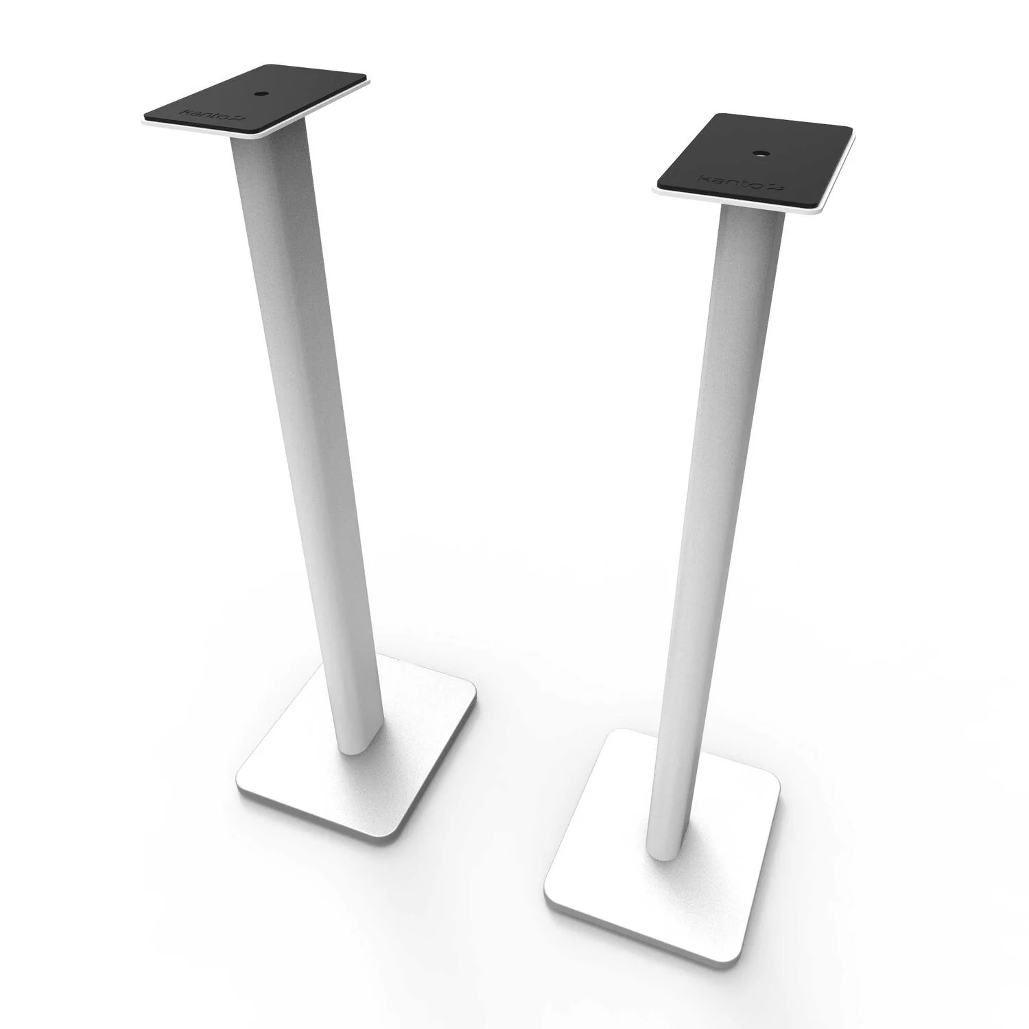 Kanto SP32PLW 32" Tall Bookshelf Speaker Floor Stands with Intragrated Cable Management, White - Image 3