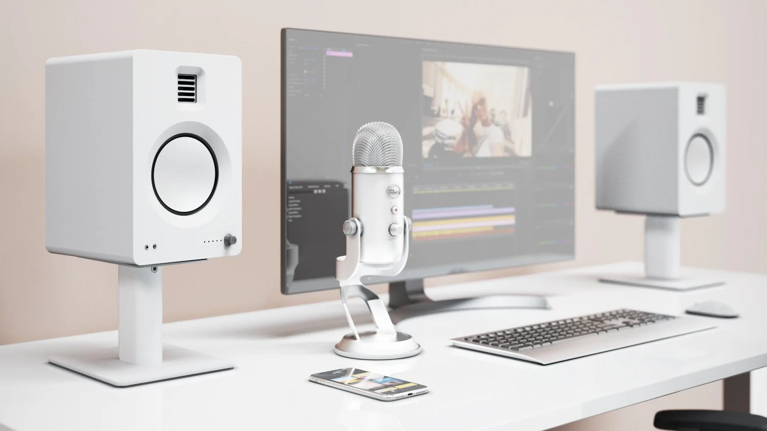 Kanto SP6HD 6" Pair of Speaker Stands with Integrated Cable Management - White - Image 6