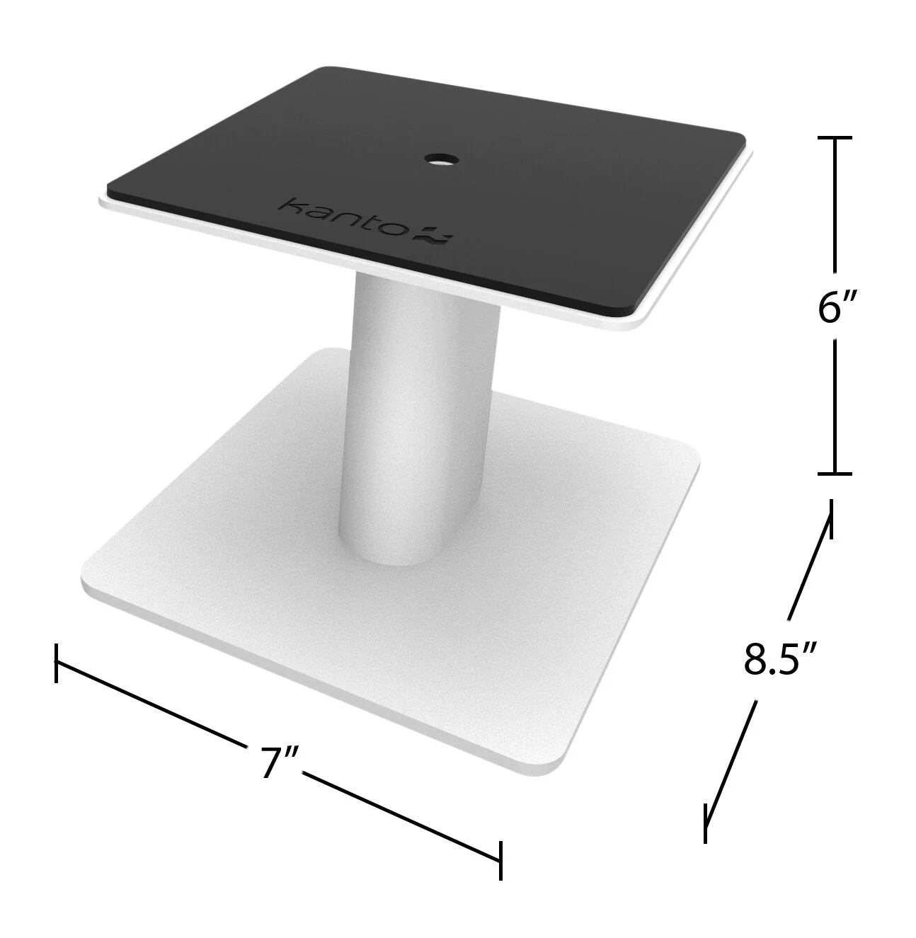 Kanto SP6HD 6" Pair of Speaker Stands with Integrated Cable Management - White - Image 7