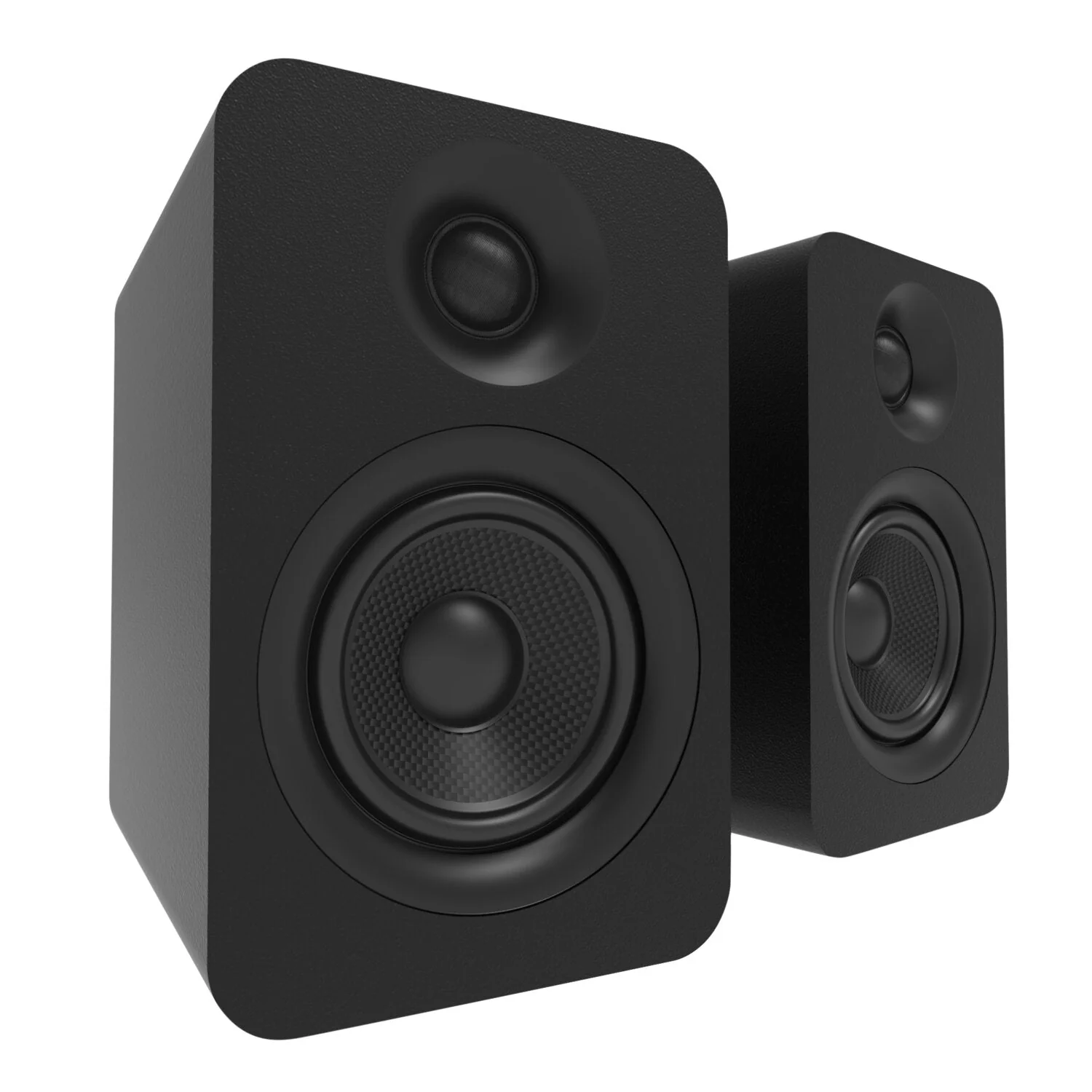 Kanto YU Passive 4" Bookshelf Speakers with 1" Silk Dome Tweeter - Black - Image 2
