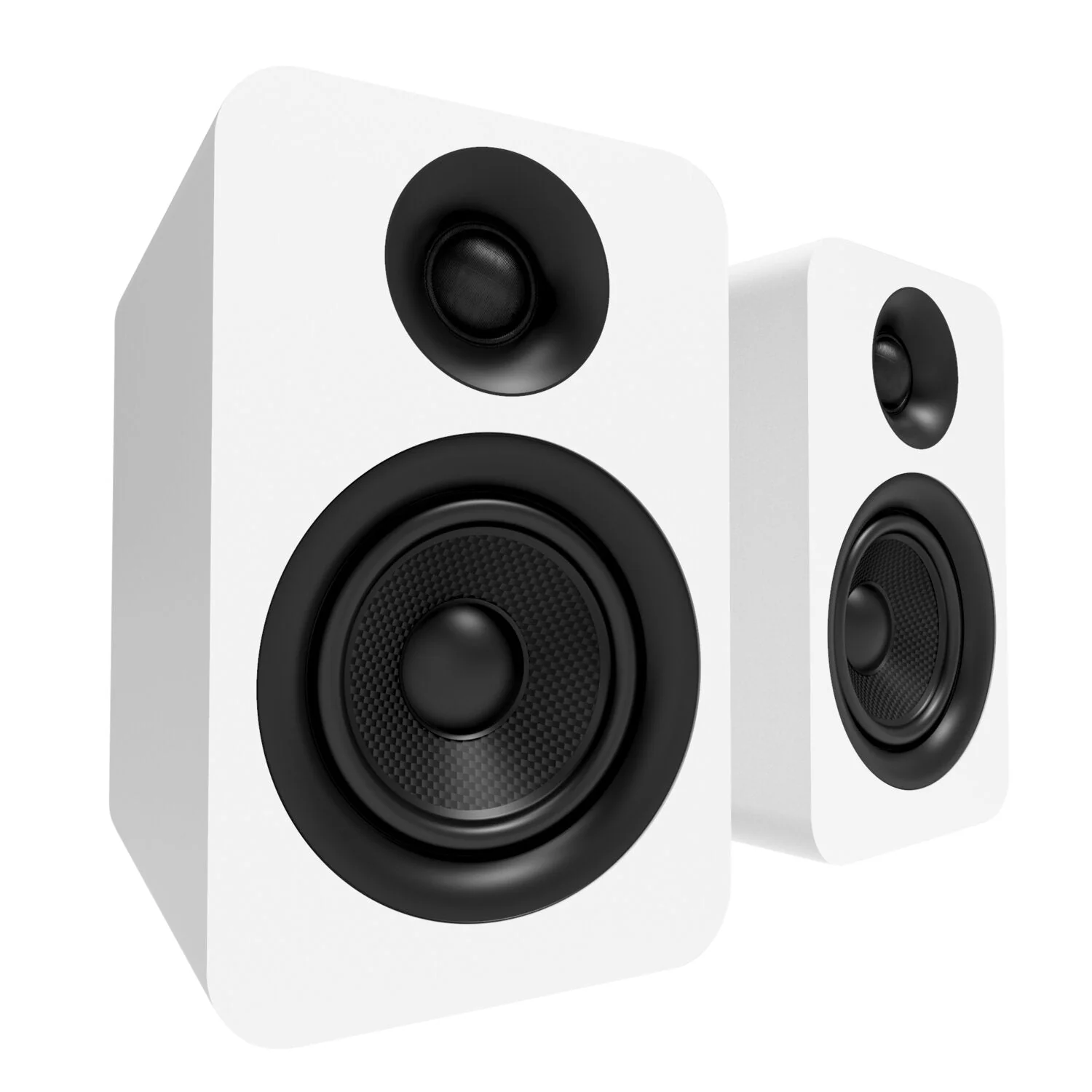 Kanto YU Passive 4" Bookshelf Speakers with 1" Silk Dome Tweeter - White - Image 2