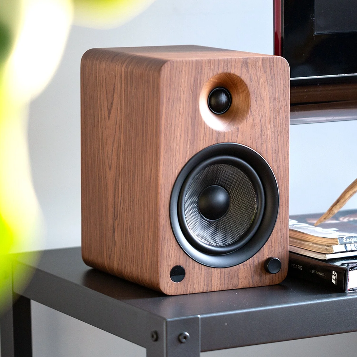 Kanto YU6 Powered Speakers with Bluetooth® and Phono Preamp - Walnut - Image 5