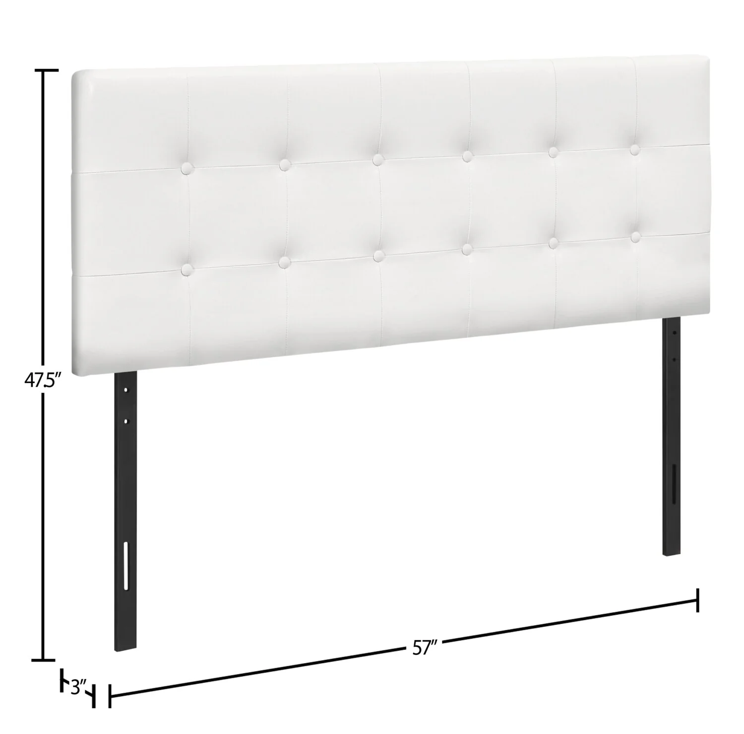 Karval Full Headboard - White - Image 4