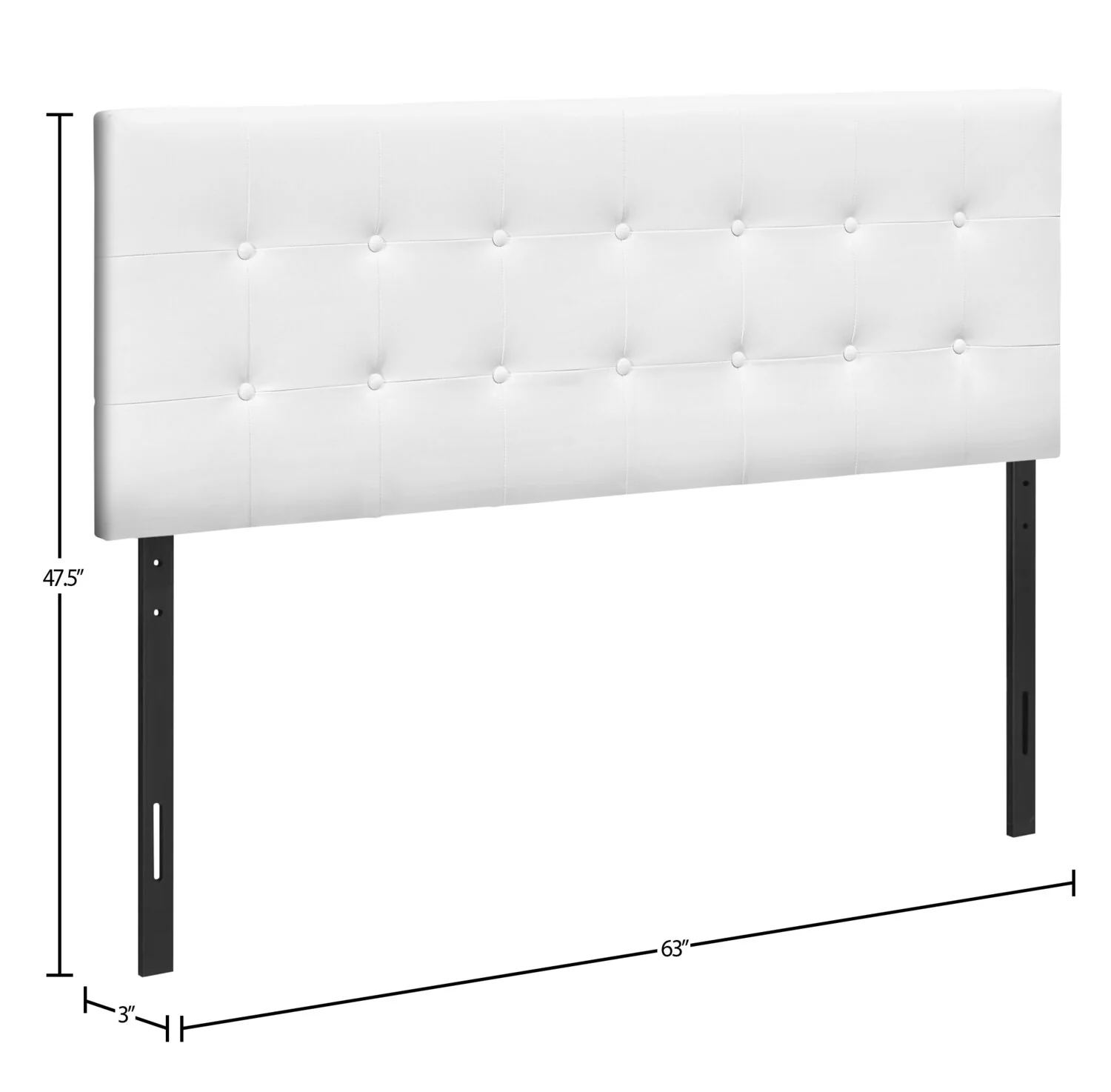 Karval Queen Headboard - White - Image 4