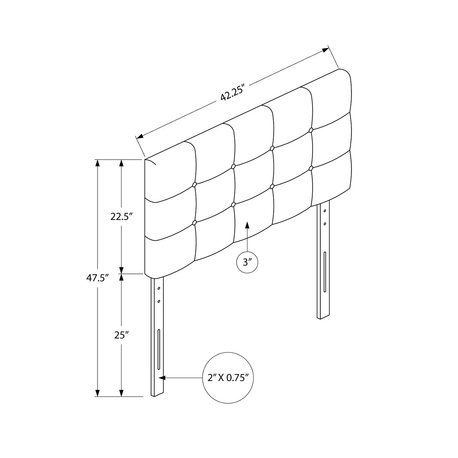 Karval Twin Headboard - White - Image 5