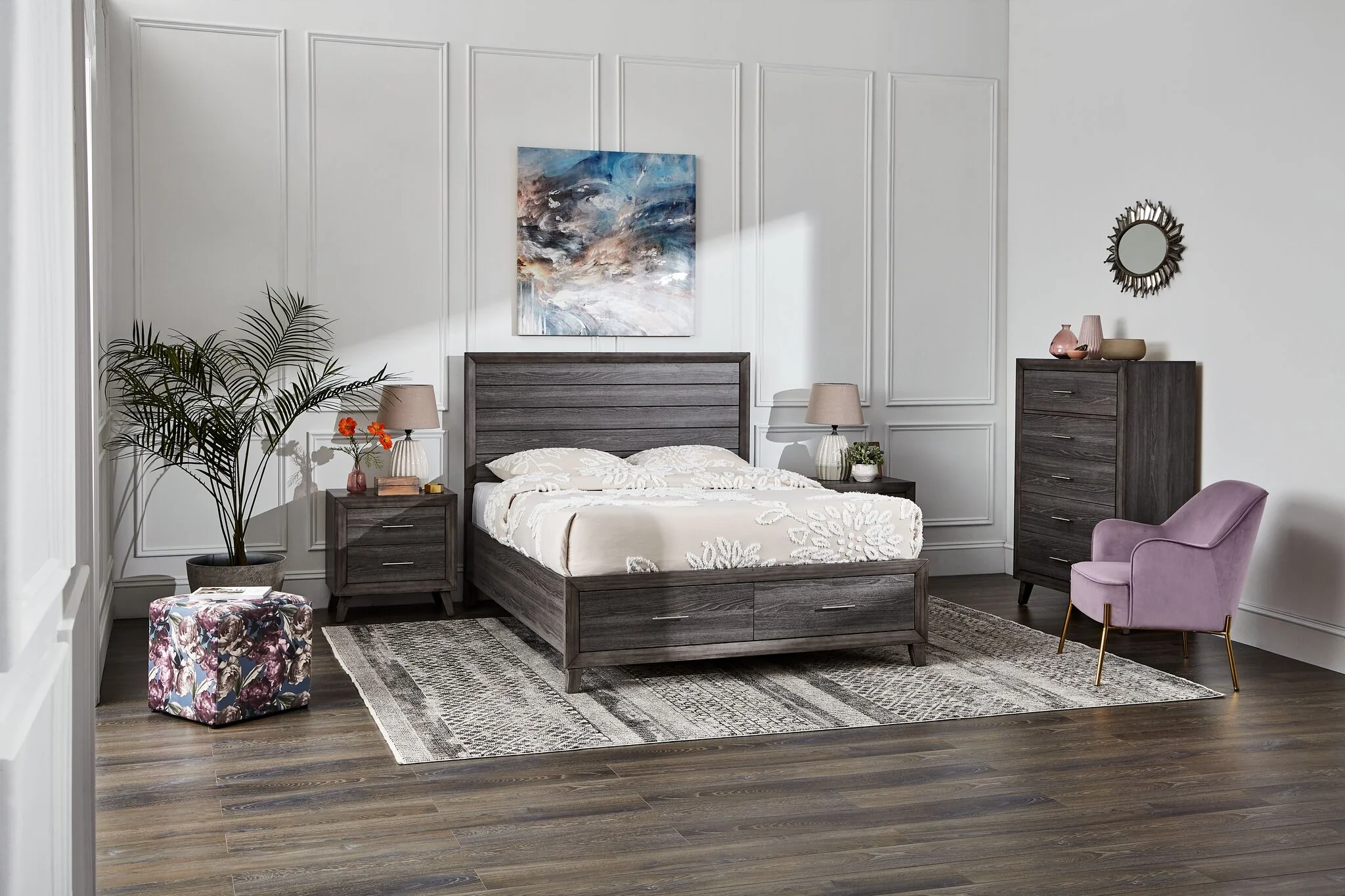 Kelvin Queen Storage Bed - Grey - Image 2