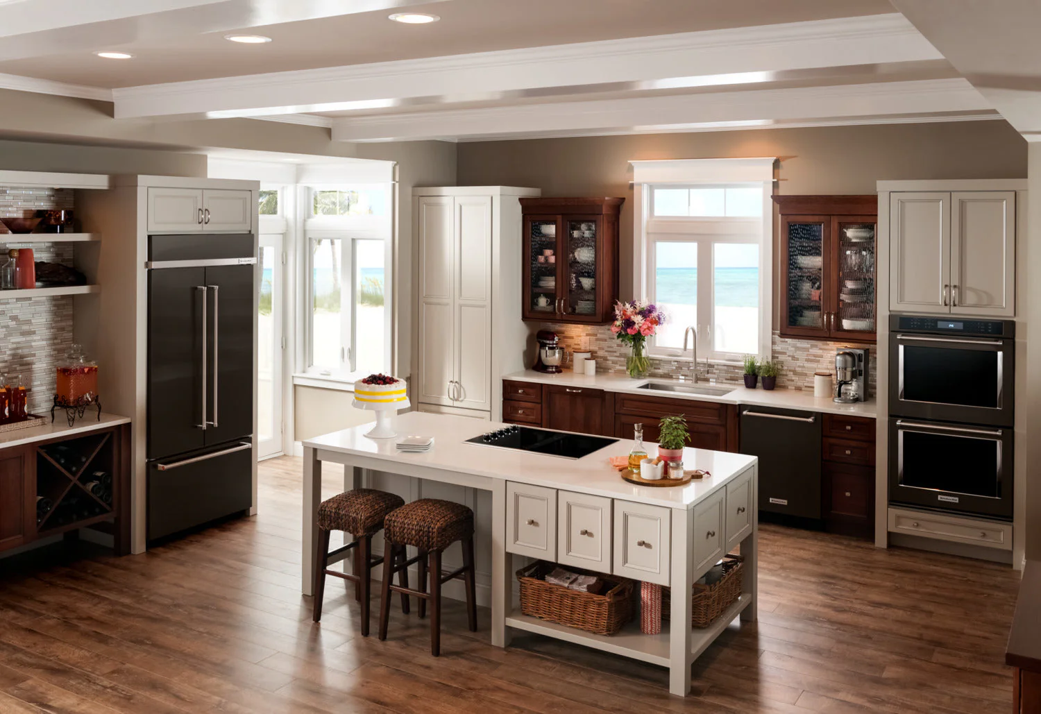 KitchenAid 20.8 Cu. Ft. Built-In French-Door Refrigerator - KBFN506EBS - Image 3