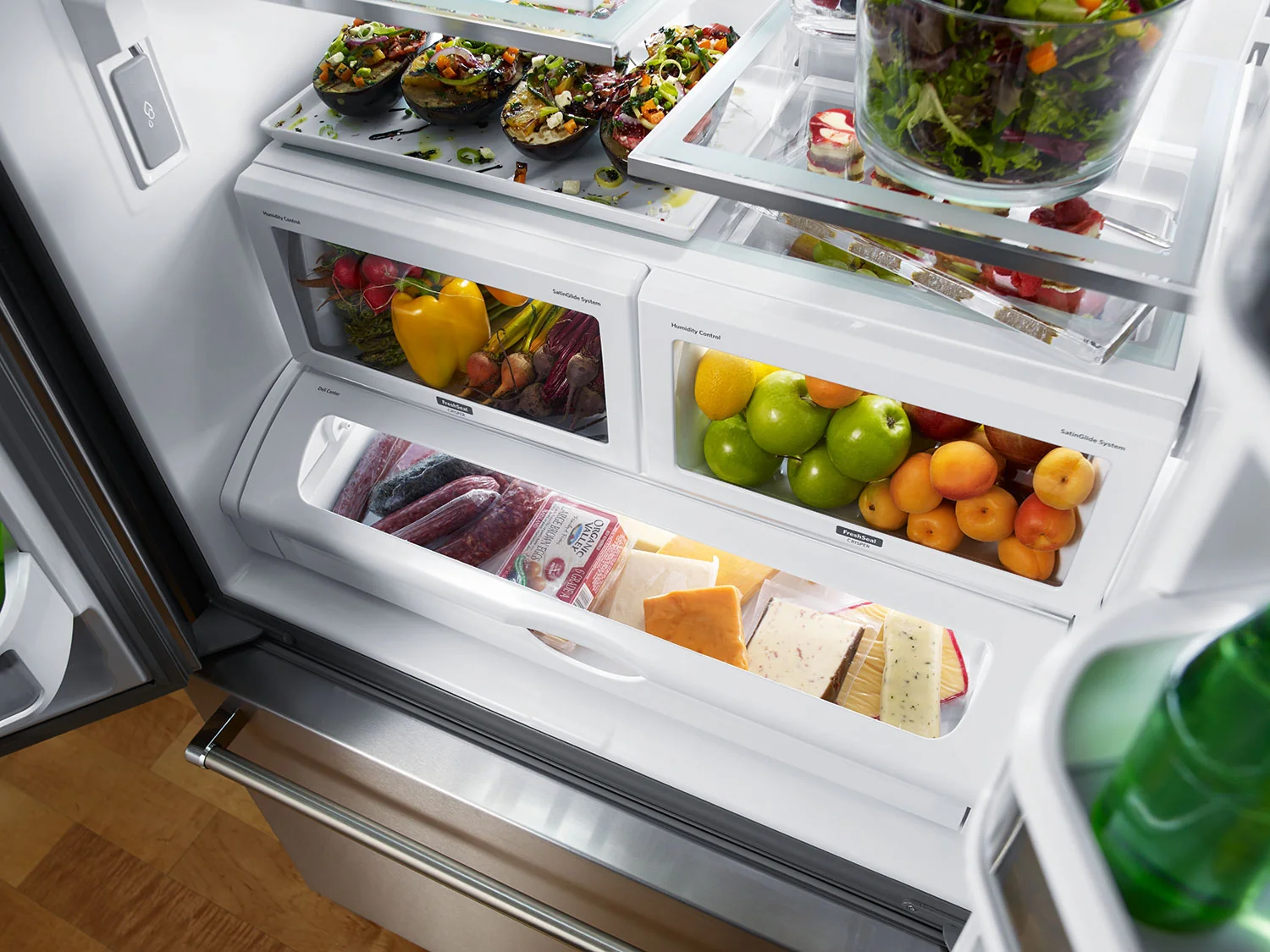 KitchenAid 22 Cu. Ft. French Door Refrigerator with Interior Dispenser - Stainless Steel - Image 5