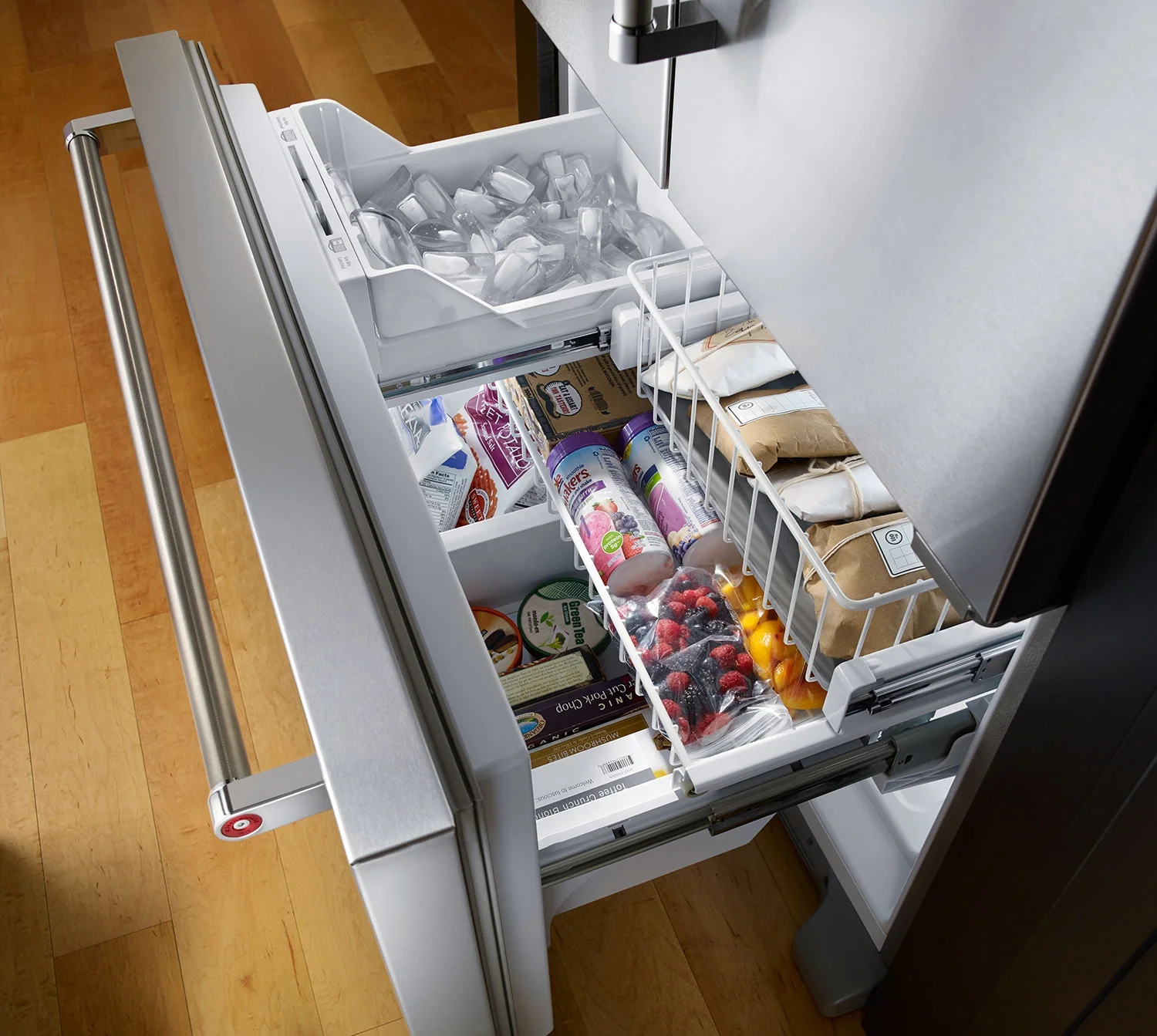 KitchenAid 22 Cu. Ft. French Door Refrigerator with Interior Dispenser - Stainless Steel - Image 8