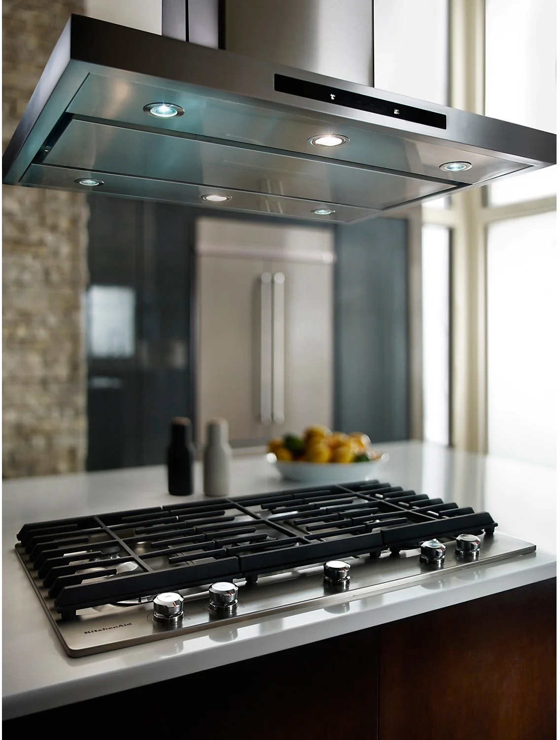 KitchenAid 30" 5- Burner Gas Cooktop with Griddle - Stainless Steel - Image 2