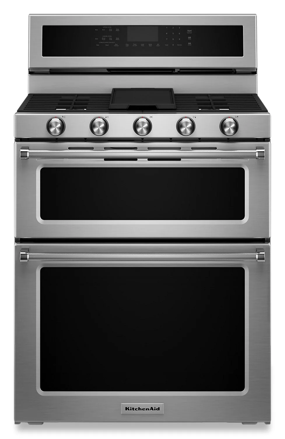 KitchenAid 30" Gas Double Oven Convection Range - KFGD500ESS
