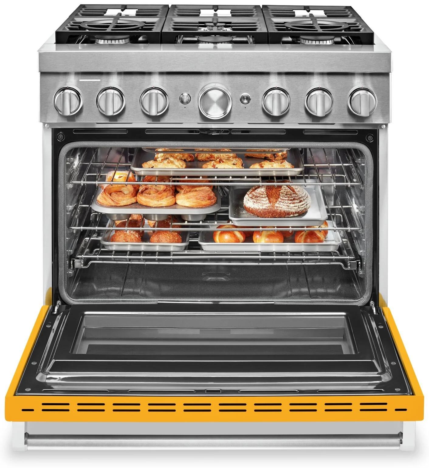 KitchenAid 36'' Smart Commercial-Style Dual Fuel Range - KFDC506JYP - Image 3