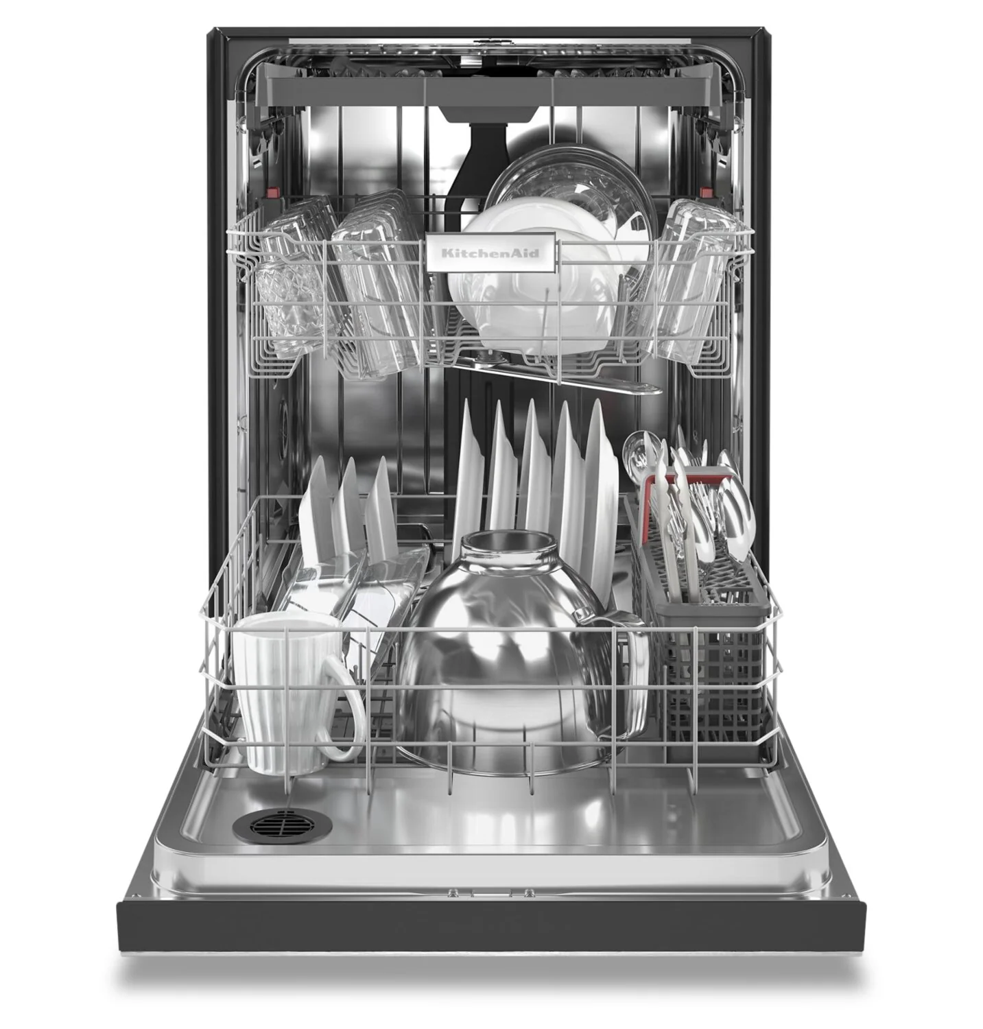 KitchenAid 39 dB Front-Control Dishwasher with Third Level Rack - KDFE204KPS - Image 3