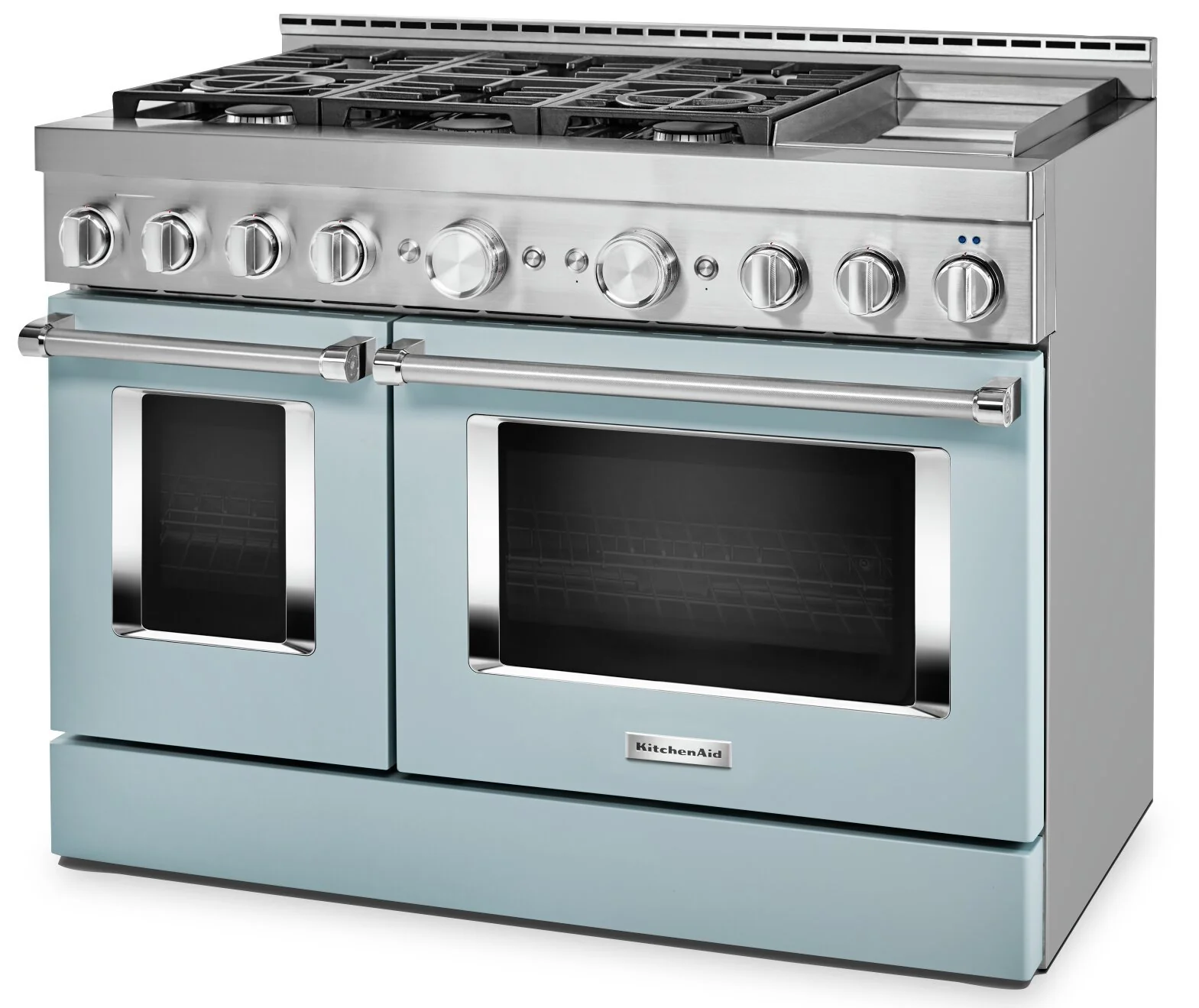 KitchenAid 48'' Smart Commercial-Style Dual Fuel Range with Griddle - KFDC558JMB - Image 3