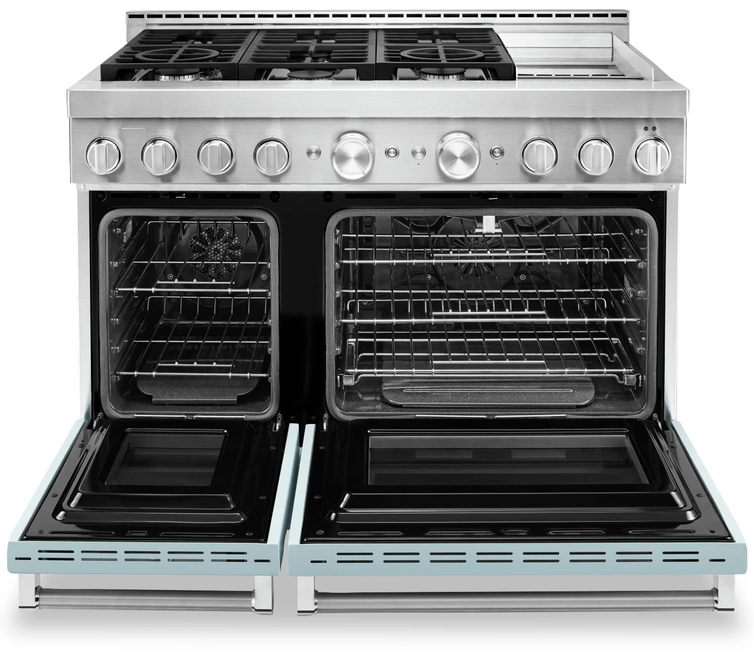 KitchenAid 48'' Smart Commercial-Style Dual Fuel Range with Griddle - KFDC558JMB - Image 4