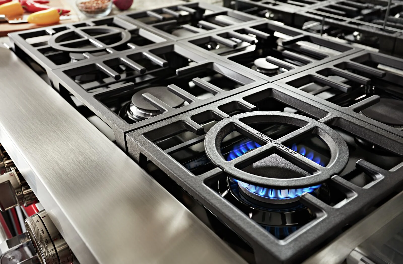KitchenAid 48'' Smart Commercial-Style Dual Fuel Range with Griddle - KFDC558JPA - Image 6