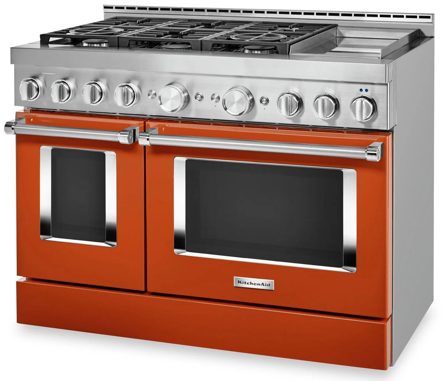 KitchenAid 48'' Smart Commercial-Style Dual Fuel Range with Griddle - KFDC558JSC - Image 3