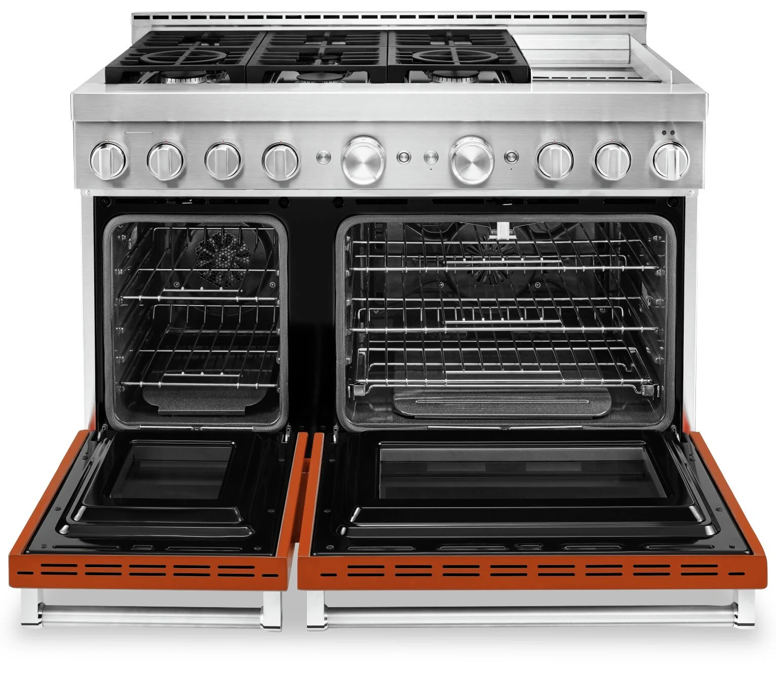 KitchenAid 48'' Smart Commercial-Style Dual Fuel Range with Griddle - KFDC558JSC - Image 4