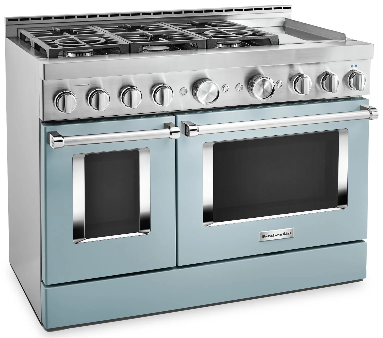 KitchenAid 48'' Smart Commercial-Style Gas Range with Griddle - KFGC558JMB - Image 2