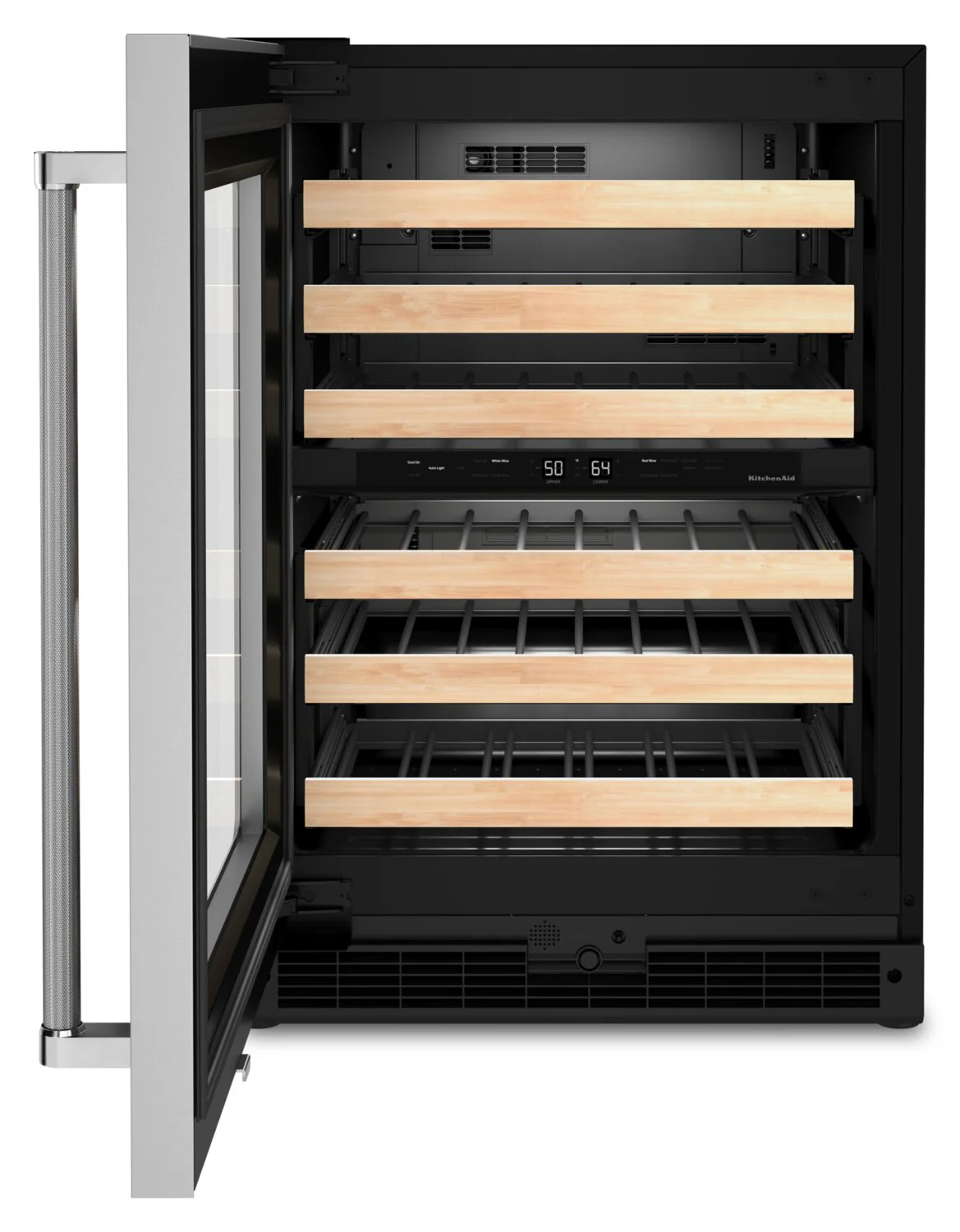 KitchenAid 5 Cu. Ft. 46-Bottle Wine Cellar with Left-Swing Door - KUWL214KSB - Image 3
