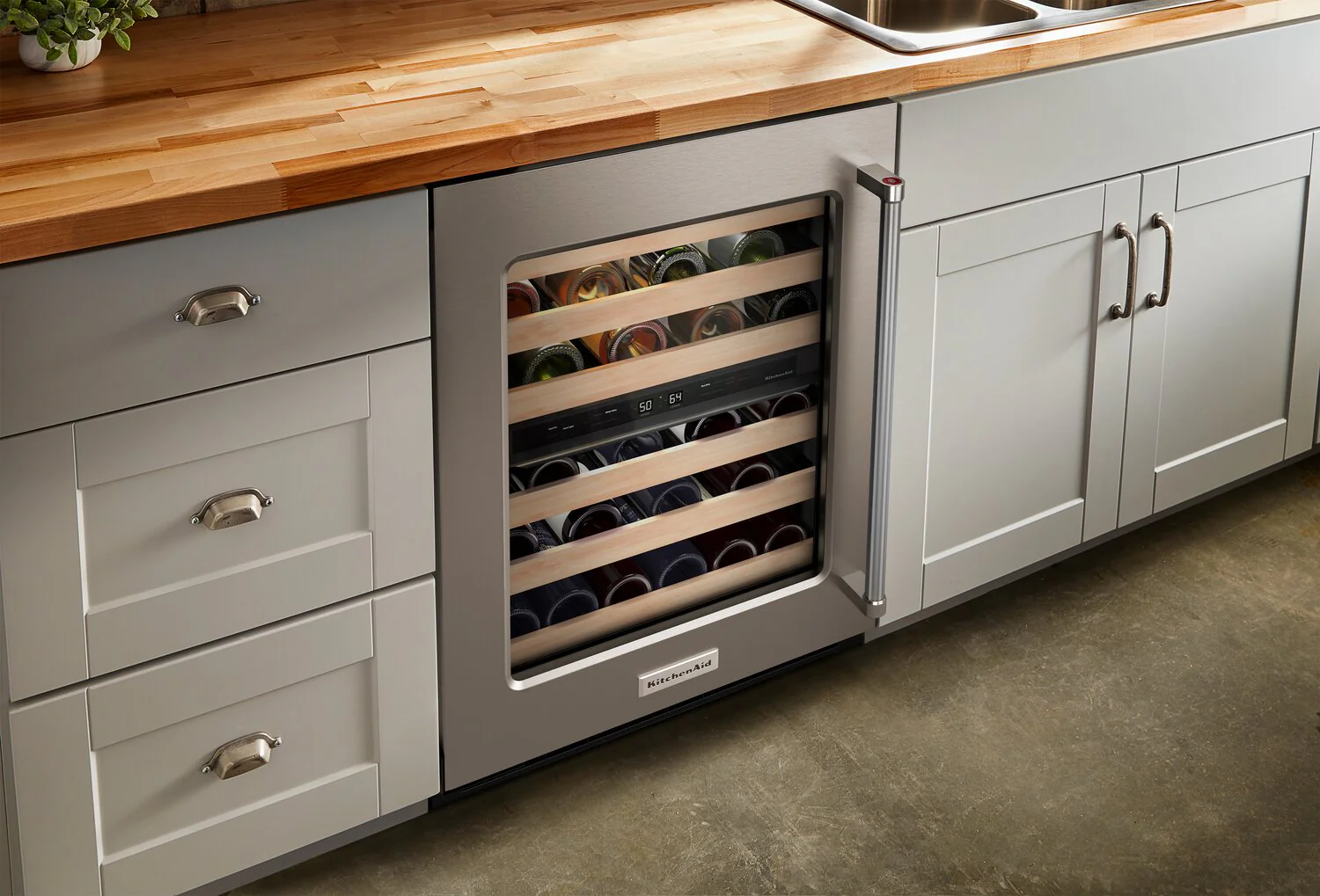 KitchenAid 5 Cu. Ft. 46-Bottle Wine Cellar with Left-Swing Door - KUWL214KSB - Image 7