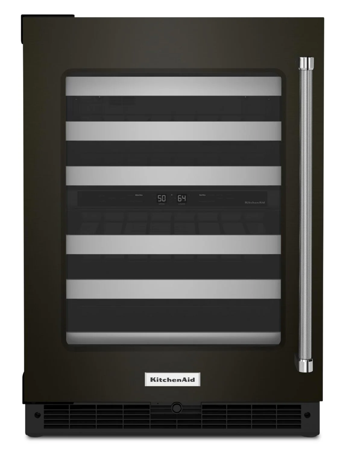 KitchenAid 5 Cu. Ft. 46-Bottle Wine Cellar with Left-Swing Door - KUWL314KBS