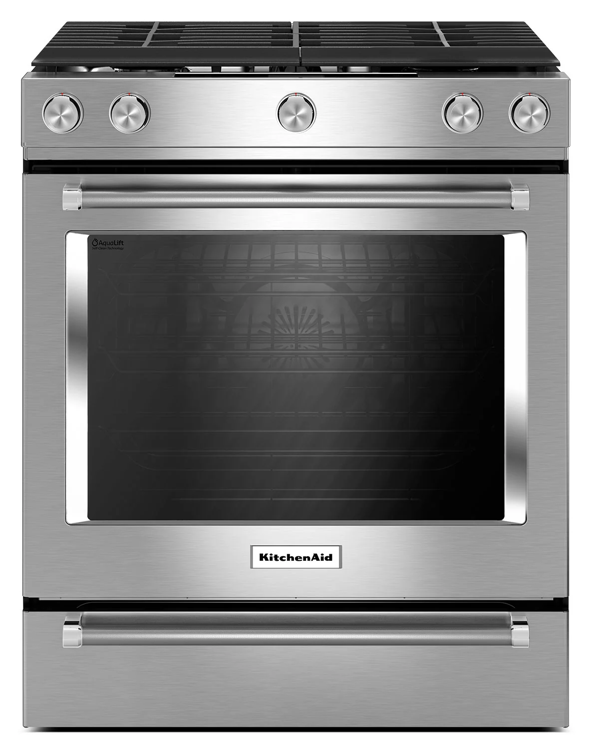 KitchenAid 5.8 Cu. Ft. Slide-In Convection Gas Range - Stainless Steel