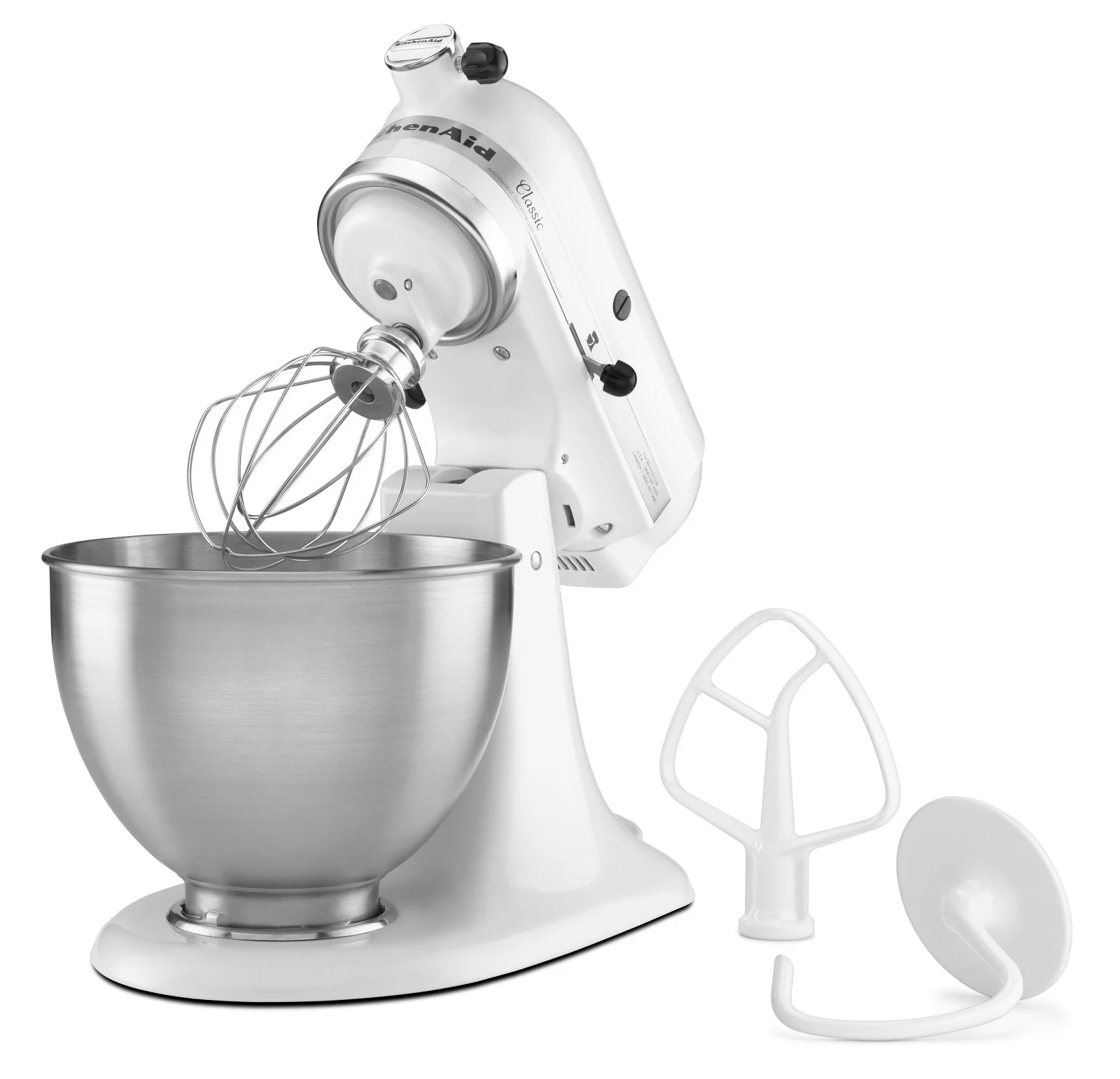 KitchenAid Classic Series 4.5-Quart Tilt-Head Stand Mixer - K45SSWH - Image 4