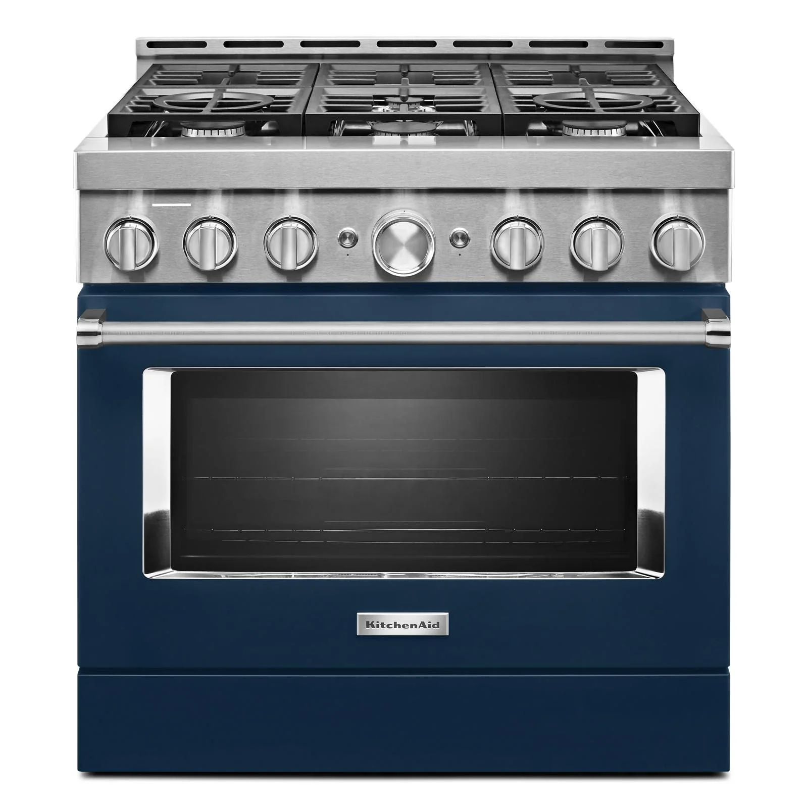 KitchenAid Ink Blue Smart Freestanding Gas Range (5.1 Cu. Ft.) - KFGC506JIB