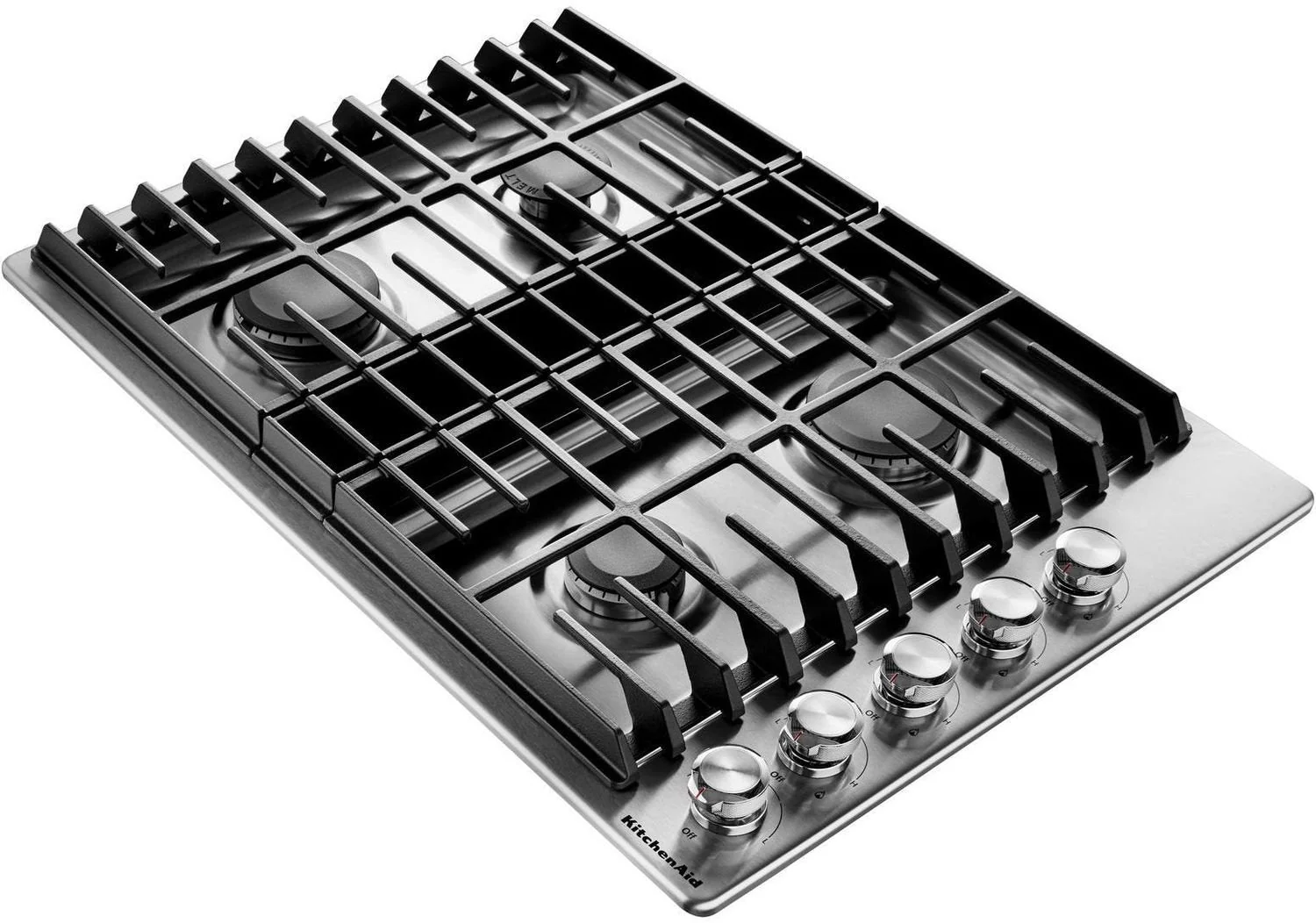 KitchenAid Stainless Steel 30" Gas Downdraft Cooktop - KCGD500GSS - Image 2